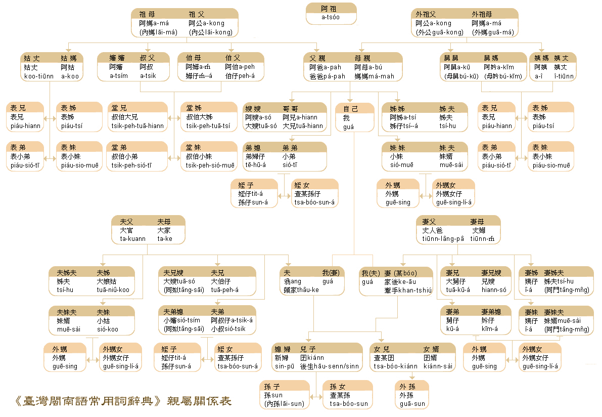 台湾亲属关系表 台湾亲属关系表
