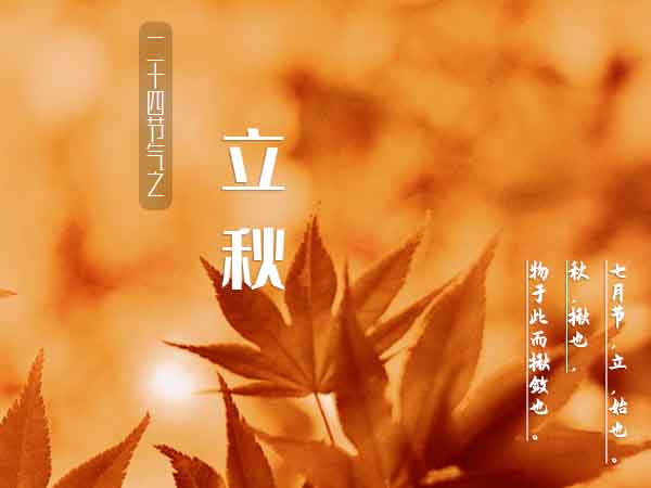 二十四节气之立秋